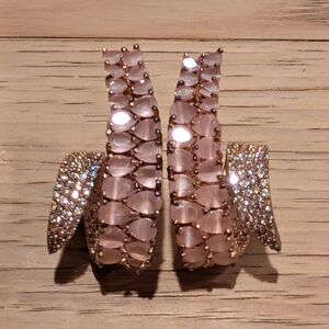 Source Unknown Pink and Gold Earrings